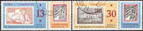 Potovn znmky Kuba 1972 vstava MATEX A Mi# 1819-20