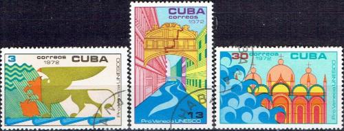 Potovn znmky Kuba 1972 Ochrana Bentek UNESCO Mi# 1828-30