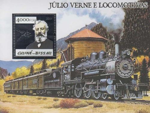 Potovn znmka Guinea-Bissau 2005 Parn lokomotivy, Jules Verne Mi# Block 476