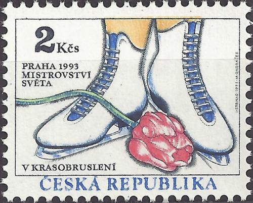 Potovn znmka esk republika 1993 MS v krasobruslen Mi# 2