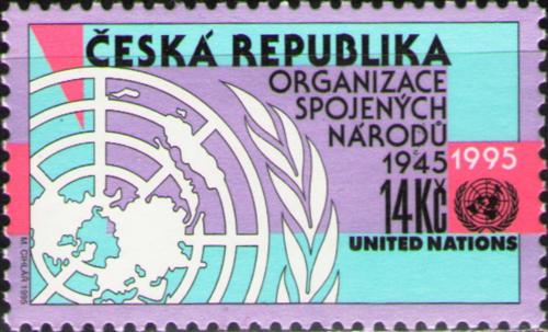 Potovn znmka esk republika 1995 OSN, 50. vro Mi# 90