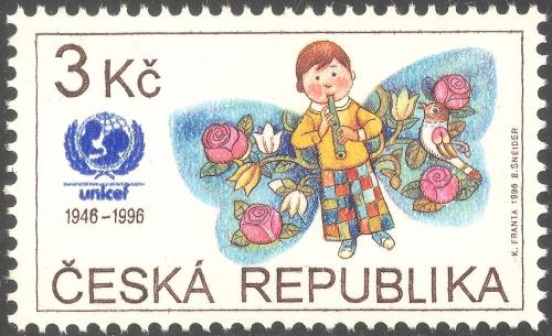 Potovn znmka esk republika 1996 UNICEF, 50. vro Mi# 121