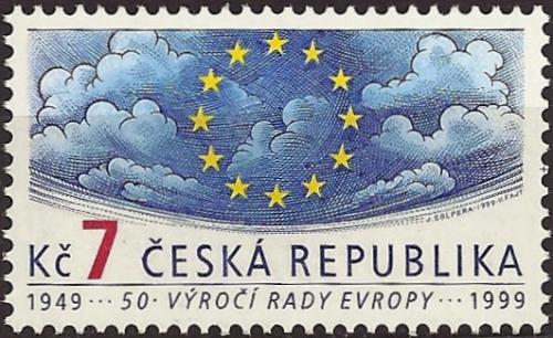 Potovn znmka esk republika 1999 Rada Evropy, 50. vro Mi# 213