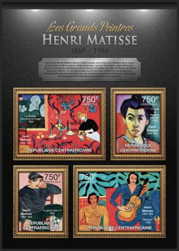 Potovn znmky SAR 2013 Umn, Henri Matisse Mi# 3912-15 Kat 14