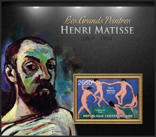 Potovn znmka SAR 2013 Umn, Henri Matisse Mi# Block 997 Kat 12