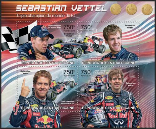 Potovn znmky SAR 2013 Sebastian Vettel, formule 1 Mi# 4037-40 Kat 14