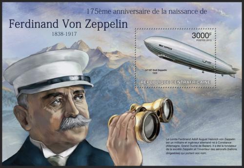 Potovn znmka SAR 2013 Ferdinand von Zeppelin Mi# Block 1027 Kat 14