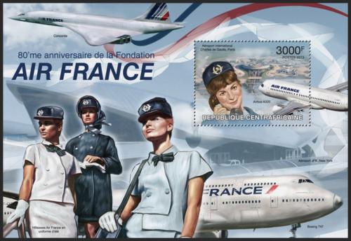 Potovn znmka SAR 2013 Air France, 80. vro Mi# Block 1030 Kat 14