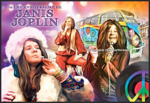 Potovn znmka SAR 2013 Janis Joplin, zpvaka Mi# Block 1032 Kat 14