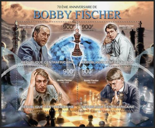 Potovn znmky SAR 2013 Bobby Fischer, achy Mi# 4092-95 Kat 16