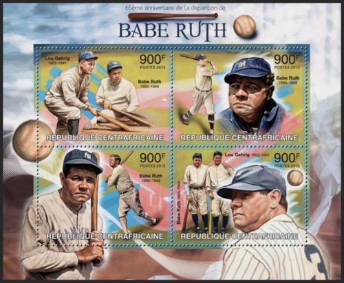 Potovn znmky SAR 2013 Babe Ruth, baseball Mi# 4097-4100 Kat 16