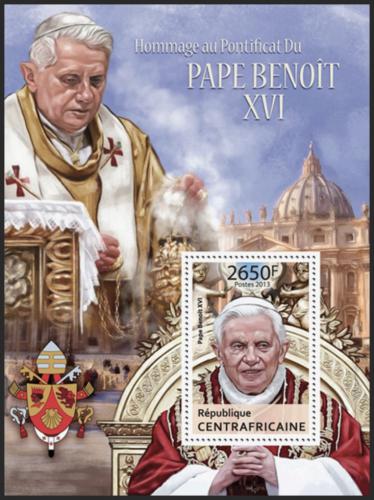 Potovn znmka SAR 2013 Pape Benedikt XVI. Mi# Block 1043 Kat 12