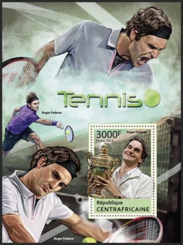 Potovn znmka SAR 2013 Roger Federer, tenis Mi# Block 1059 Kat 14