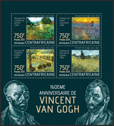Potovn znmky SAR 2013 Umn, Vincent van Gogh Mi# 4261-64 Kat 14