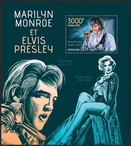 Potovn znmka SAR 2013 Marilyn Monroe a Elvis Presley Mi# Block 1081 Kat 14