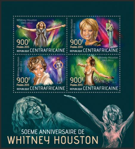 Potovn znmky SAR 2013 Whitney Houston Mi# 4341-44 Kat 16