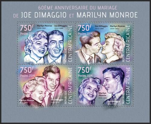 Potovn znmky SAR 2014 Joe DiMaggio a Marilyn Monroe Mi# 4530-33 Kat 14