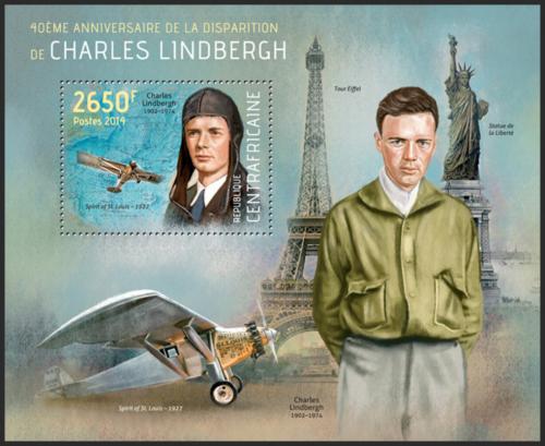 Potovn znmka SAR 2014 Charles Lindbergh Mi# Block 1120 Kat 12