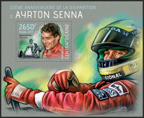 Potovn znmka SAR 2014 Formule 1, Ayrton Senna Mi# Block 1123 Kat 12