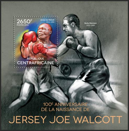 Potovn znmka SAR 2014 Jersey Joe Walcott, box Mi# Block 1165 Kat 12