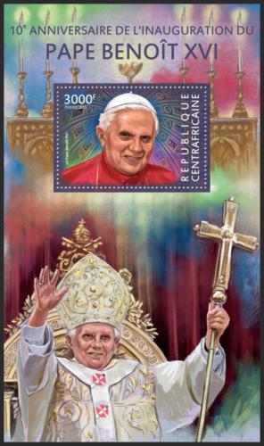 Potovn znmka SAR 2015 Pape Benedikt XVI. Mi# Block 1283 Kat 14