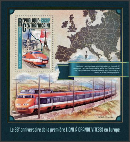 Potovn znmka SAR 2016 Modern evropsk lokomotivy Mi# Block 1442 Kat 12
