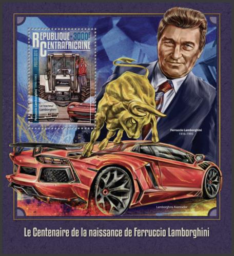 Potovn znmka SAR 2016 Ferruccio Lamborghini Mi# Block 1445 Kat 14