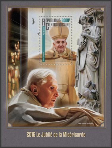 Potovn znmka SAR 2016 Papei Frantiek a Benedikt XVI. Mi# Block 1470 Kat 14