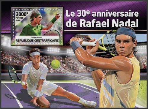Potovn znmka SAR 2016 Rafael Nadal, tenis Mi# Block 1490 Kat 14