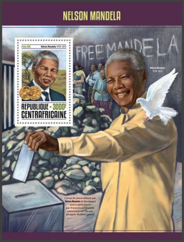 Potovn znmka SAR 2016 Nelson Mandela Mi# Block 1509 Kat 14