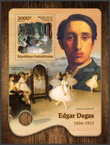 Potovn znmka SAR 2016 Umn, Edgar Degas Mi# Block 1518 Kat 14