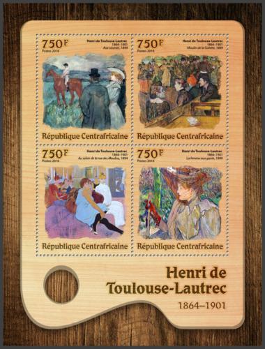 Potovn znmky SAR 2016 Umn, Henri de Toulouse-Lautrec Mi# 6505-08 Kat 14