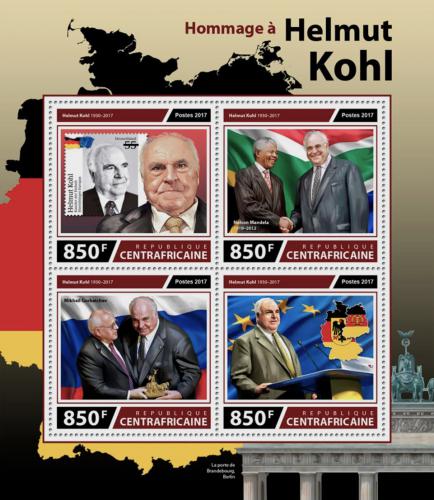 Potovn znmky SAR 2017 Helmut Kohl, nmeck kancl Mi# 7310-13 Kat 15