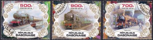 Potovn znmky Gabon 2019 Parn lokomotivy 2A Mi# N/N