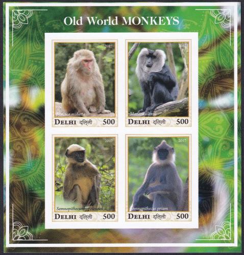 Potovn znmky Gabon 2017 Opice neperf. 1A Mi# N/N