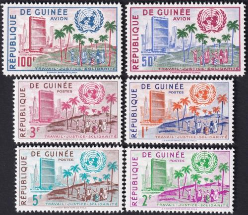 Potovn znmky Guinea 1959 Vstup do OSN, 1. vro Mi# 31-36