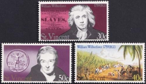 Potovn znmky Svat Vincenc 1973 William Wilberforce, filantrop Mi# 332-34