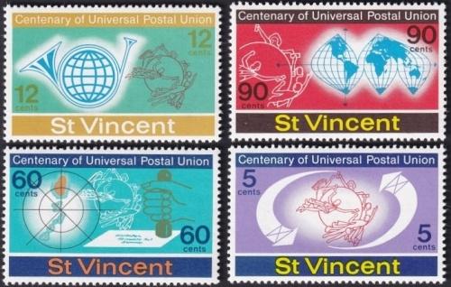 Potovn znmky Svat Vincenc 1974 UPU, 100. vro Mi# 354-57