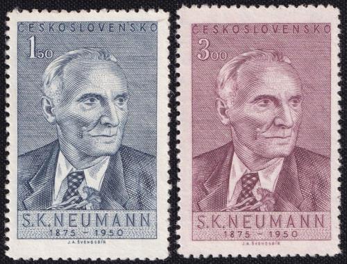 Potovn znmky eskoslovensko 1950 Stanislaw Kostka Neumann Mi# 618-19