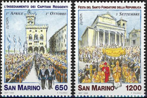 Potovn znmky San Marino 1998 Evropa CEPT, nrodn svtky Mi# 1774-75