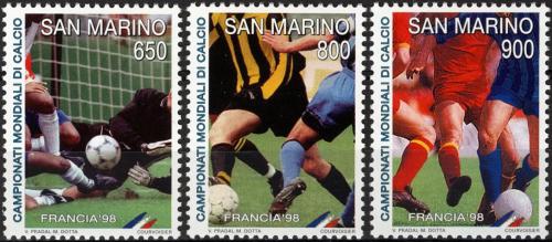 Potovn znmky San Marino 1998 MS ve fotbale Mi# 1778-80