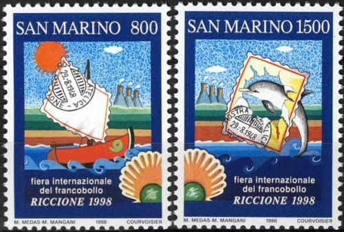 Potovn znmky San Marino 1998 Mezinrodn vstava znmek RICCIONE 98 Mi# 1784-85