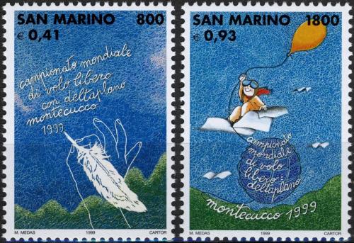 Potovn znmky San Marino 1999 MS v ltn na rogalu Mi# 1810-11