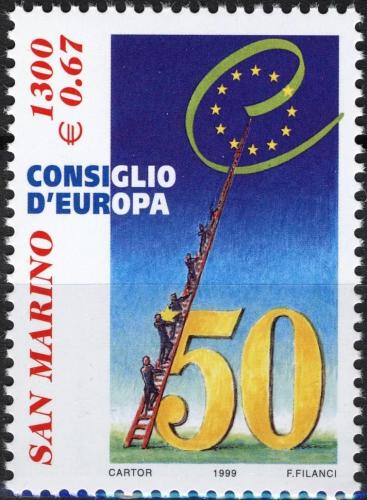 Potovn znmka San Marino 1999 Evropsk rada, 50. vro Mi# 1838