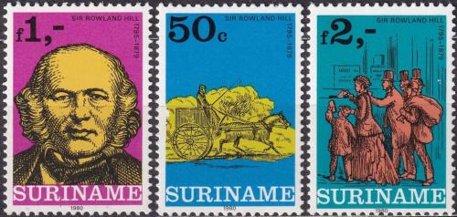 Potovn znmky Surinam 1980 Sir Rowland Hill Mi# 901-03 Kat 5