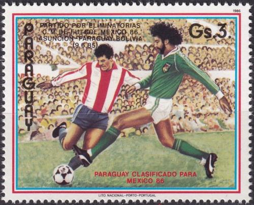 Potovn znmka Paraguay 1986 MS ve fotbale Mi# 3981