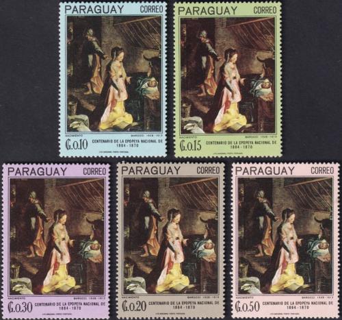 Potovn znmky Paraguay 1967 Nboensk umn Mi# 1700-04