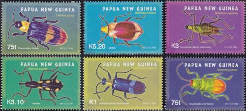 Potovn znmky Papua Nov Guinea 2005 Brouci Mi# 1140-45 Kat 10