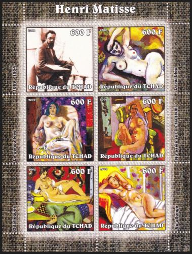 Potovn znmky ad 2002 Umn, Henri Matisse Mi# 2382-87 Bogen Kat 17