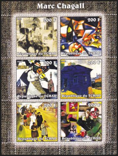 Potovn znmky ad 2002 Umn, Marc Chagall Mi# 2310-15 Bogen